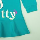 Платье для девочки "Картинка с Кити", рост 74-80 см (24), цвет изумруд Р728870 - Фото 5