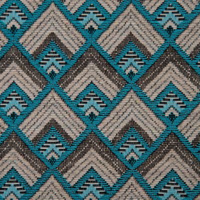 Покрывало гобеленовое "Этель" Голубые ромбы 150х200 ± 2 см