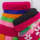 Перчатки детские двуслойные Collorista "Снежинки", размер 18 (р-р произв. 9), цвет розовый - Фото 3