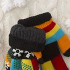 Перчатки детские двуслойные Collorista "Снежинки", размер 18 (р-р произв. 9), цвет чёрный - Фото 3