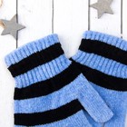 Перчатки молодёжные "Велюр", размер 16 (р-р произв. 8), цвет голубой 58971 - Фото 2