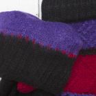 Перчатки молодёжные "Молодость", размер 18 (р-р произв. 9), цвет чёрный/фиолетовый 65471 - Фото 3
