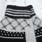 Перчатки с шерстью молодёжные Collorista "Зимушка", размер 21 (р-р произв. 10,5), цвет серый (вид 1) - Фото 2