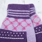 Перчатки с шерстью молодёжные Collorista "Зимушка", размер 21 (р-р произв. 10,5), цвет фиолетовый - Фото 2