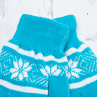 Перчатки с шерстью молодёжные Collorista "Зимний узор", размер 21 (р-р произв. 10,5), цвет голубой - Фото 2