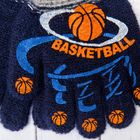 Перчатки с шерстью детские Collorista "Баскетбол", размер 14 (р-р произв. 7), цвет синий - Фото 2