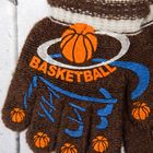 Перчатки с шерстью детские Collorista "Баскетбол", размер 14 (р-р произв. 7), цвет коричневый - Фото 2