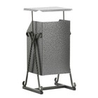 Урна для мусора «Квадратная», уличная, с крышей, 22 л, бак 0.5 мм, 63×33×33 см, серая - Фото 2