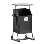 Урна для мусора «Квадратная», уличная, с крышей, 22 л, бак 0.5 мм, 63×33×33 см, серая - Фото 7