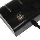 Разветвитель прикуривателя, 3 гнезда, 2 USB 1 А, 60 Вт, 12/24 В, подсветка, провод 70 см - Фото 4