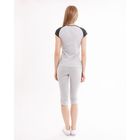 Комплект женский (футболка, бриджи) 2092-16 (372241) цвет серый меланж, р. 44 (S) - Фото 2