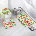 Набор ковриков для ванны и туалета 3 шт 38х44, 39х39, 39х59 см "Маки" - Фото 1