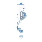 Музыка ветра пластик "Сердечко с подушечкой" 4 трубочки + 11 фигурок МИКС h=60 см - Фото 2