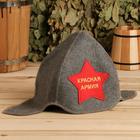 Шапка для бани "Красная Армия" будёновка серая - фото 4733246