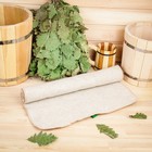 Коврик - лежак для бани и сауны «С лёгким паром», шерсть, полиэстер, белый, «Добропаровъ» - Фото 2