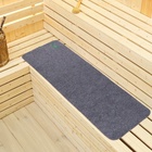 Коврик - лежак для бани и сауны «С лёгким паром», шерсть, полиэстер, серый, «Добропаровъ» - Фото 6