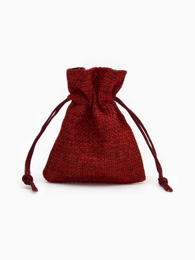 Мешочек подарочный «Льняной» 7×9, бордовый