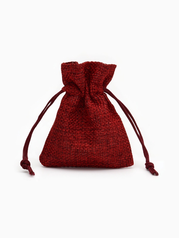 Мешочек подарочный «Льняной» 7×9, бордовый - Фото 1