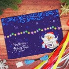 Новогодняя вышивка лентами на мешочке "Дед Мороз", основа 25*35 см - Фото 3