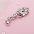 Брошь «Перо павлина», цвет янтарно-белый в золоте - Фото 3