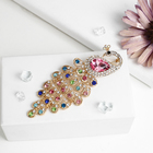 Брошь «Павлин роскошный», разноцветная в золоте - Фото 1