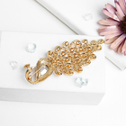 Брошь «Павлин роскошный», разноцветная в золоте - Фото 2