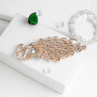 Брошь «Павлин роскошный», цвет сине-зеленый в золоте - Фото 2