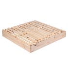 Песочница деревянная, с крышкой, 150 × 140 × 18 см, без покраски, лавочки (2 шт.), Greengo - фото 4576880