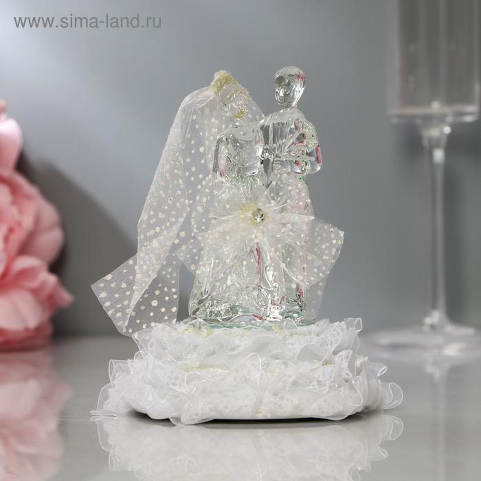 Фигурка для торта "Свадебная пара", с LED подсветкой, 9,5х9,5х14 см - Фото 1