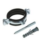 Хомут сантехнический TAEN, 1 1/2", 47-51 мм, в комплекте шпилька сантех. М8×80 и дюбель - Фото 1