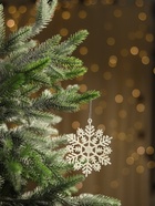 Ёлочные игрушки набор 3 шт. «Зимнее волшебство. Снежинка», d=9 см, белый - Фото 2