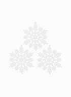 Ёлочные игрушки набор 3 шт. «Зимнее волшебство. Снежинка», d=9 см, белый - Фото 9