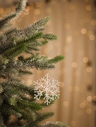 Ёлочные игрушки набор 6 шт. «Зимнее волшебство. Снежинка тоненькая», d=8 см, белый - Фото 1