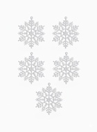 Ёлочные игрушки набор 6 шт. «Зимнее волшебство. Снежинка узорная», d=7 см, белый - Фото 11