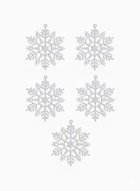 Ёлочные игрушки набор 6 шт. «Зимнее волшебство. Снежинка узорная», d=7 см, белый - Фото 13