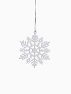 Ёлочные игрушки набор 6 шт. «Зимнее волшебство. Снежинка узорная», d=7 см, белый - Фото 7