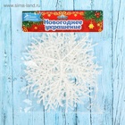 Ёлочные игрушки набор 6 шт. «Зимнее волшебство. Снежинка тоненькая» пластик, d=14 см, белый - Фото 3