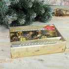 Свеча новогодняя с подсвечником «Мерцание», набор 4 шт., 5×15×21 см, золотистая - Фото 3