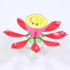 Свеча для торта музыкальная «Тюльпан», красная, 12×5 см - Фото 4