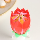 Свеча для торта музыкальная «Тюльпан», красная, 12×5 см - Фото 7