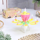 Свеча для торта музыкальная «Тюльпан», жёлтая, 12×5 см - Фото 2