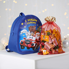 Рюкзак детский новогодний, отдел на молнии, цвет синий - Фото 4