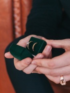 Футляр под серьги, кольца, запонки «Изумруд», бархатный, 4.5×5 см, зелёный - Фото 6
