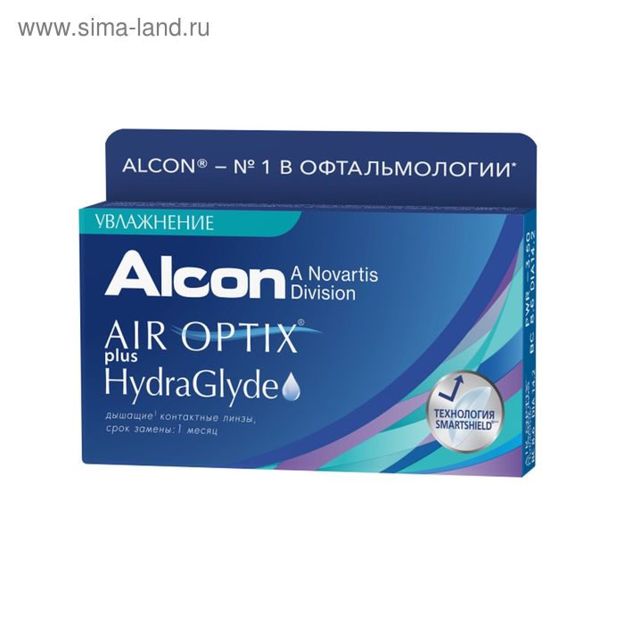 Контактные линзы - Air Optix Plus HydraGlyde, -12.0/8,6, в наборе 3шт - Фото 1