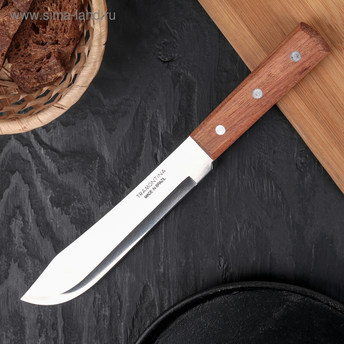 Нож кухонный Tramontina Universal для мяса, лезвие 17,5 см, сталь AISI 420 - Фото 1