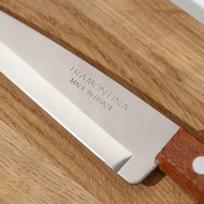 Нож кухонный поварской Universal, лезвие 12,5 см, сталь AISI 420, деревянная рукоять - фото 1890697851