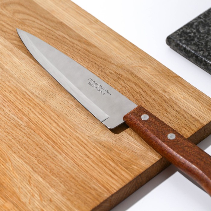 Нож поварской Tramontina Universal, лезвие 15 см, сталь AISI 420, деревянная рукоять - фото 1908327739