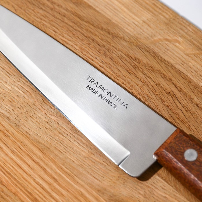 Нож поварской Tramontina Universal, лезвие 15 см, сталь AISI 420, деревянная рукоять - фото 1908327740