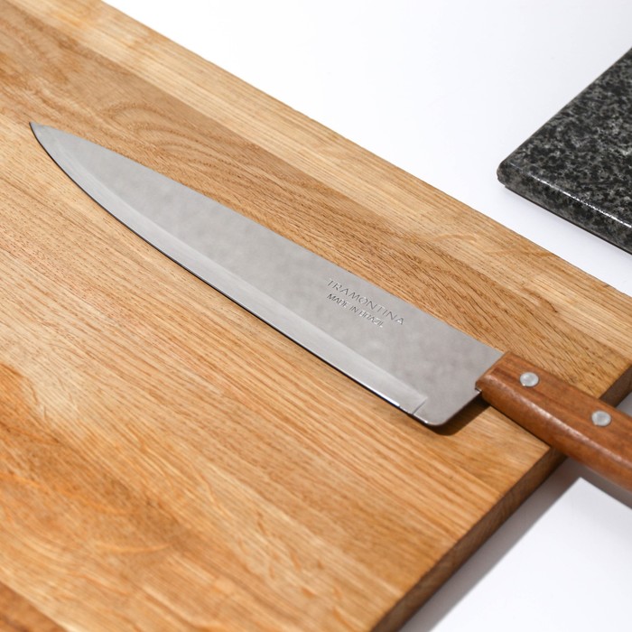 Нож кухонный поварской Universal, лезвие 22,5 см, сталь AISI 420, деревянная рукоять - фото 1908327744