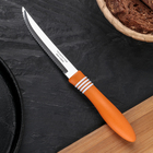 Нож для мяса Tramontina Cor&Cor, лезвие 12,5 см, сталь AISI 420, оранжевая рукоять - Фото 1